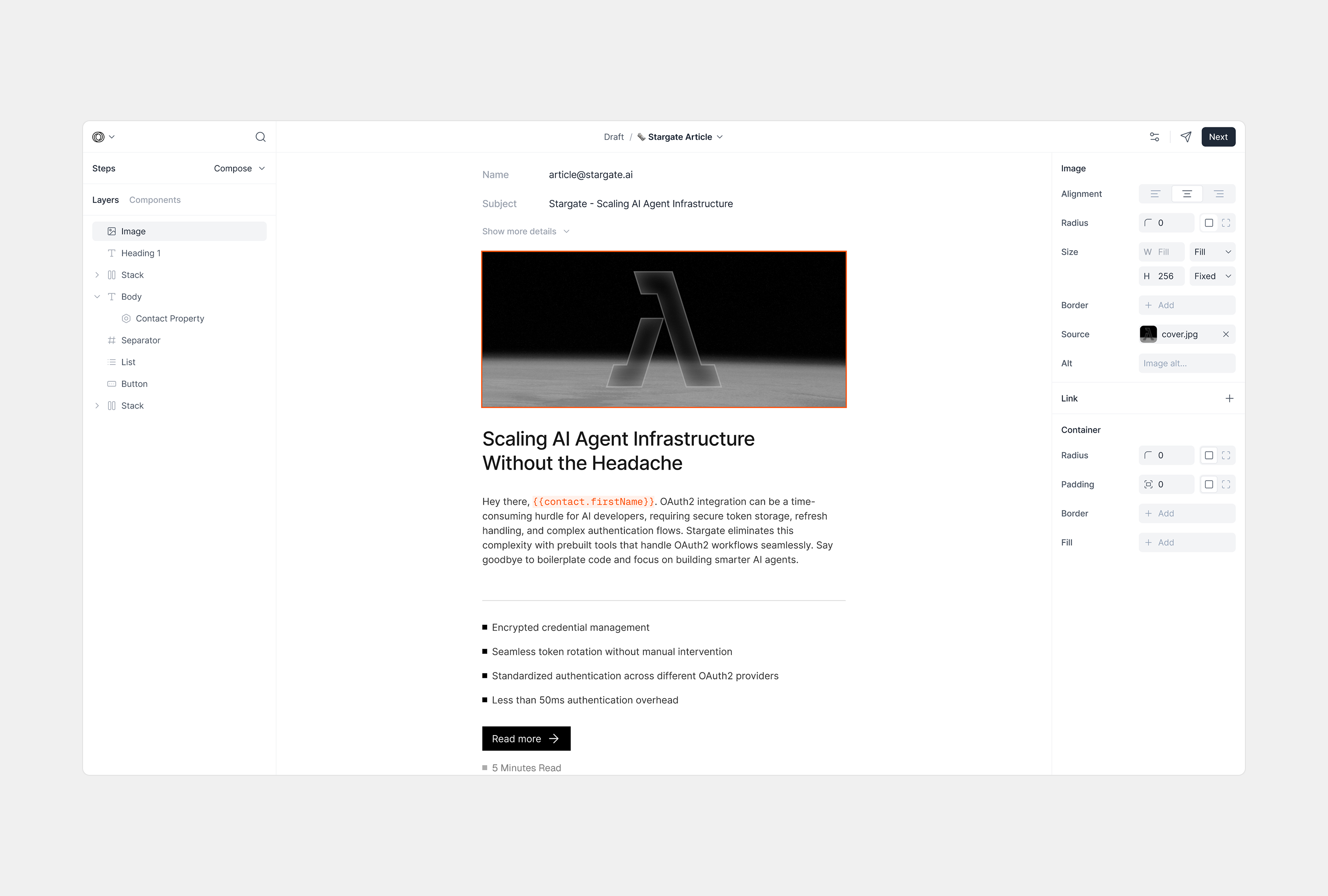 Email Campaign Editor